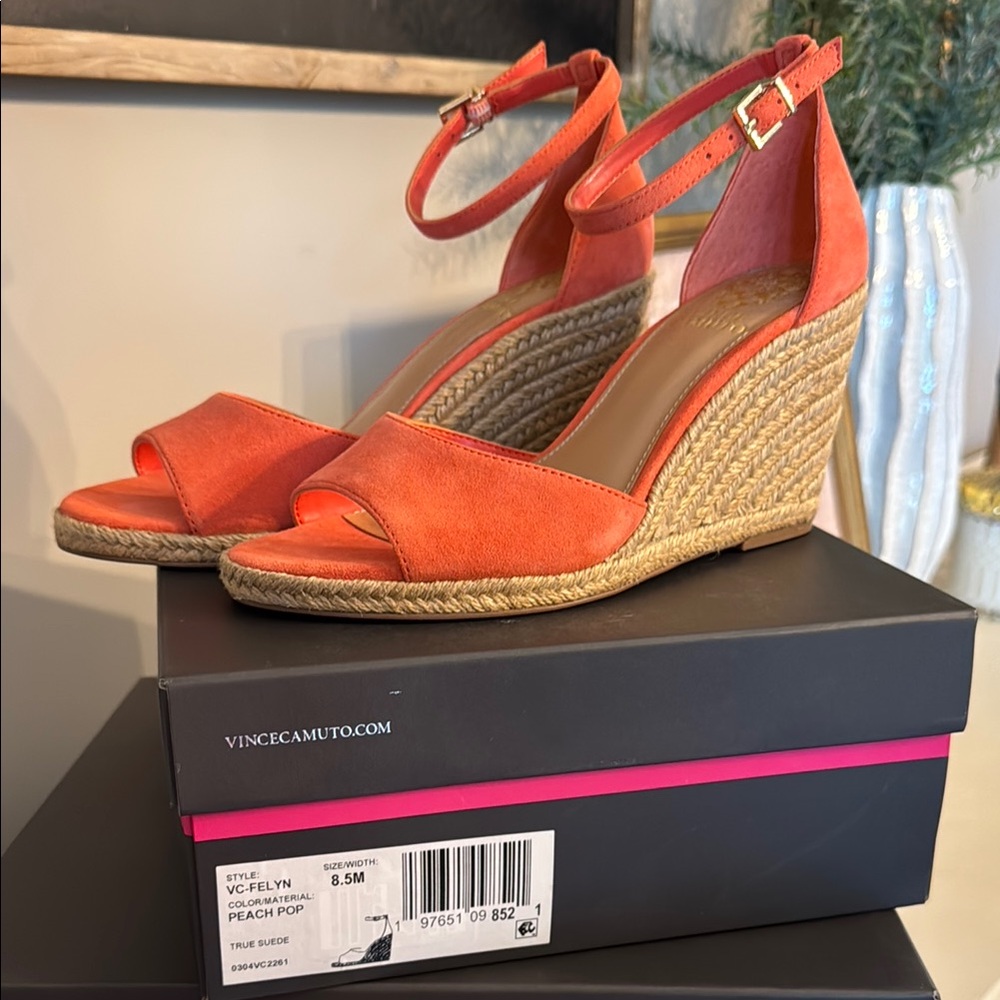 Vince Camuto Women's Peach Pop Wedge Sandals